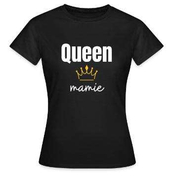 Queen mamie - T-shirt Femme - noir - Devant - AI Model Female 172 dark (172cm)