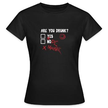 Sind Sie betrunken? - Frauen T-Shirt - Schwarz - Vorne - AI Model Female 172 dark (172cm)