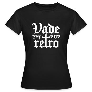 Vade Retro Satan Exorzismus Dämonische Besessenheit - Frauen T-Shirt - Schwarz - Vorne - AI Model Female 172 dark (172cm)