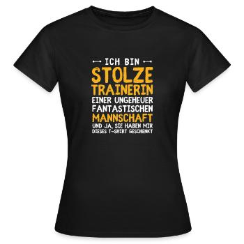 Stolze Trainerin - Frauen T-Shirt - Schwarz - Vorne - AI Model Female 172 dark (172cm)