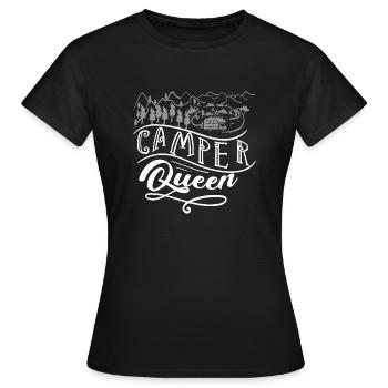Camper Queen - Women's T-Shirt - black - Front - AI Model Female 172 dark (172cm)