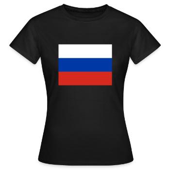 russia - Women's T-Shirt - black - Front - AI Model Female 172 dark (172cm)