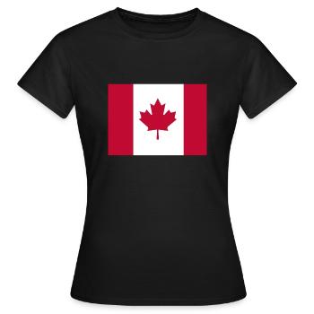 Drapeau du Canada - T-shirt Femme - noir - Devant - AI Model Female 172 dark (172cm)