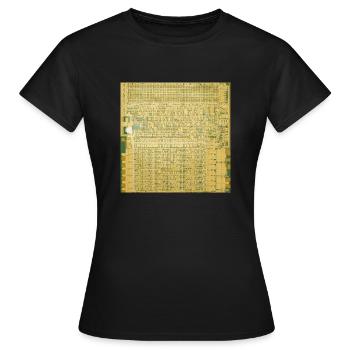 MOS 6502 - Frauen T-Shirt - Schwarz - Vorne - AI Model Female 172 dark (172cm)