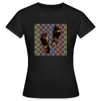 Feet - Women's T-Shirt - black - Front - AI Model Female 172 dark (172cm)