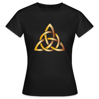 Nœud de la Trinité - T-shirt Femme - noir - Devant - AI Model Female 172 dark (172cm)