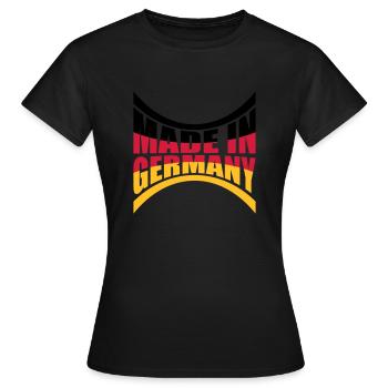 Fabriqué en Allemagne - T-shirt Femme - noir - Devant - AI Model Female 172 dark (172cm)