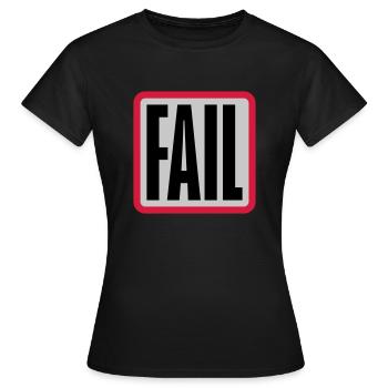 Button Fail Logo - Frauen T-Shirt - Schwarz - Vorne - AI Model Female 172 dark (172cm)