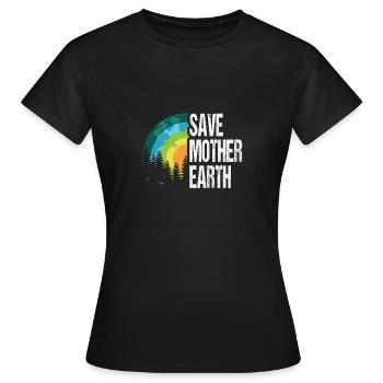 Save Mother Earth Naturschutz Umweltschutz - Frauen T-Shirt - Schwarz - Vorne - AI Model Female 172 dark (172cm)