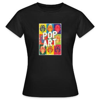 Pop Art - T-shirt Femme - noir - Devant - AI Model Female 172 dark (172cm)