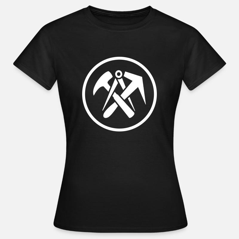Zunftzeichen Dachdecker - Frauen T-Shirt - Schwarz