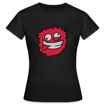 Haariges Monster Gesicht - Frauen T-Shirt - Schwarz - Vorne - AI Model Female 172 dark (172cm)