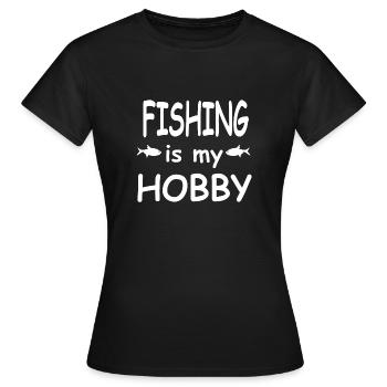 Angling - Women's T-Shirt - black - Front - AI Model Female 172 dark (172cm)