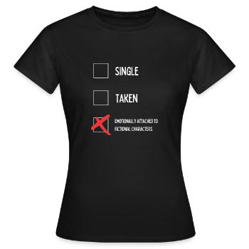 Ich liebe es zu lesen und Fernsehserien - Frauen T-Shirt - Schwarz - Vorne - AI Model Female 172 dark (172cm)