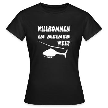 Hubschrauber - Frauen T-Shirt - Schwarz - Vorne - AI Model Female 172 dark (172cm)