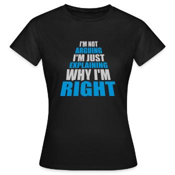 Je ne discute pas - T-shirt Femme - noir - Devant - AI Model Female 172 dark (172cm)