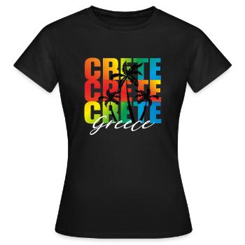 Crète - Grèce - T-shirt Femme - noir - Devant - AI Model Female 172 dark (172cm)