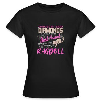 Never Owned A Ragdoll Cat Lover T-Shirt Present - Frauen T-Shirt - Schwarz - Vorne - AI Model Female 172 dark (172cm)