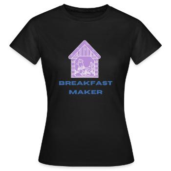 Breakfast MAKER - T-shirt Femme - noir - Devant - AI Model Female 172 dark (172cm)