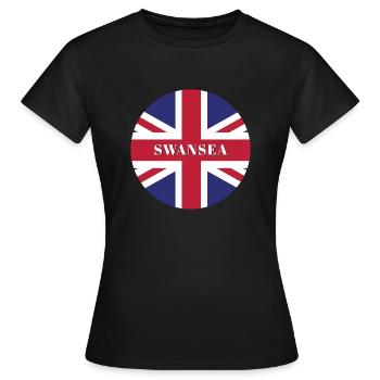 Swansea - Frauen T-Shirt - Schwarz - Vorne - AI Model Female 172 dark (172cm)