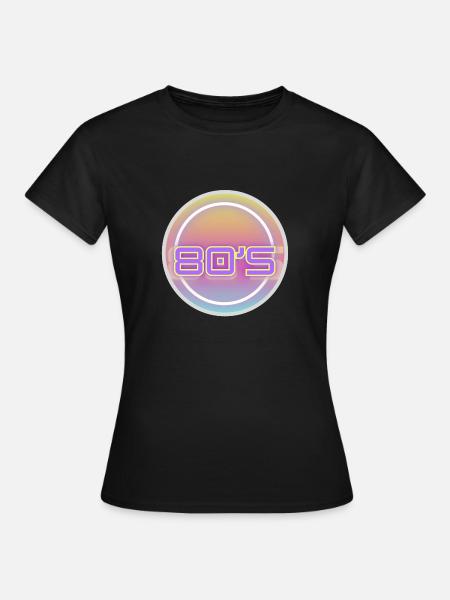 80s - Frauen T-Shirt - Schwarz