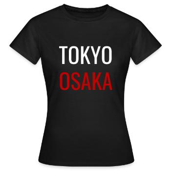 Tokyo Osaka Design - T-shirt Femme - noir - Devant - AI Model Female 172 dark (172cm)