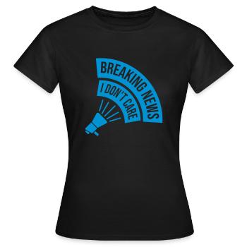 Les dernières nouvelles s’en fichent - T-shirt Femme - noir - Devant - AI Model Female 172 dark (172cm)