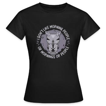 Rhino Nashorn - Frauen T-Shirt - Schwarz - Vorne - AI Model Female 172 dark (172cm)