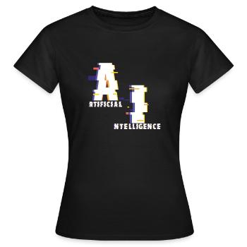 Artificial intelligence - Women's T-Shirt - black - Front - AI Model Female 172 dark (172cm)
