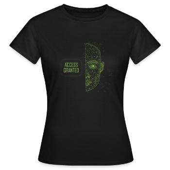 Accès accordé - T-shirt Femme - noir - Devant - AI Model Female 172 dark (172cm)