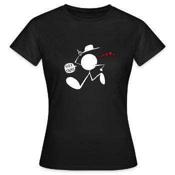 Hey There Plain Doodle - Women's T-Shirt - black - Front - AI Model Female 172 dark (172cm)