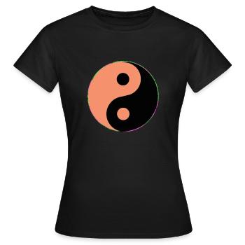 Yin Yank - T-shirt Femme - noir - Devant - AI Model Female 172 dark (172cm)