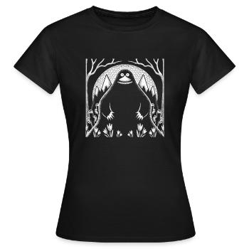 Monster im Wald - Frauen T-Shirt - Schwarz - Vorne - AI Model Female 172 dark (172cm)