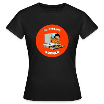 se déconnecter - T-shirt Femme - noir - Devant - AI Model Female 172 dark (172cm)