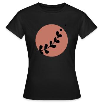 Plante minimale été couleur tendance - T-shirt Femme - noir - Devant - AI Model Female 172 dark (172cm)