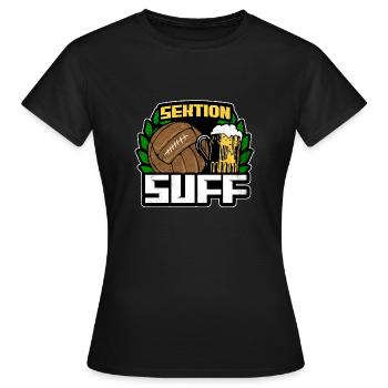 Ultas - Sektion Suff - Frauen T-Shirt - Schwarz - Vorne - AI Model Female 172 dark (172cm)