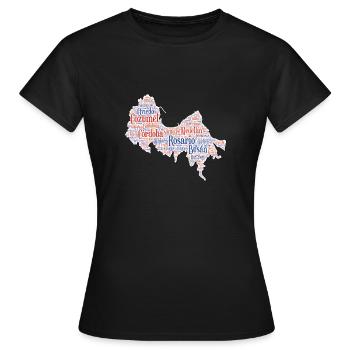 Map South America - Women's T-Shirt - black - Front - AI Model Female 172 dark (172cm)