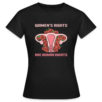 Les droits des femmes sont des droits de l’homme - T-shirt Femme - noir - Devant - AI Model Female 172 dark (172cm)
