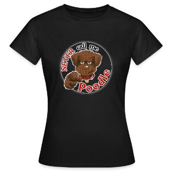 Poodle1 3 - Frauen T-Shirt - Schwarz - Vorne - AI Model Female 172 dark (172cm)