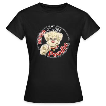 Caniche1 2 - T-shirt Femme - noir - Devant - AI Model Female 172 dark (172cm)