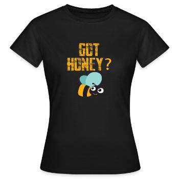 Vous avez du miel? - T-shirt Femme - noir - Devant - AI Model Female 172 dark (172cm)