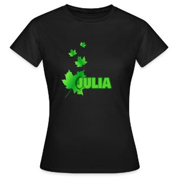 Julia - Frauen T-Shirt - Schwarz - Vorne - AI Model Female 172 dark (172cm)