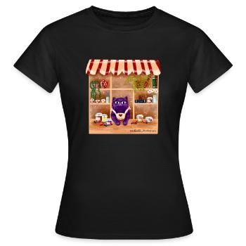 marmeladen shop - Frauen T-Shirt - Schwarz - Vorne - AI Model Female 172 dark (172cm)