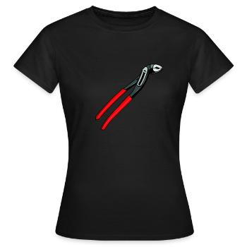 Hand & Herz Zange - Frauen T-Shirt - Schwarz - Vorne - AI Model Female 172 dark (172cm)