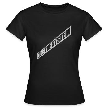 La révolution baise le système - T-shirt Femme - noir - Devant - AI Model Female 172 dark (172cm)