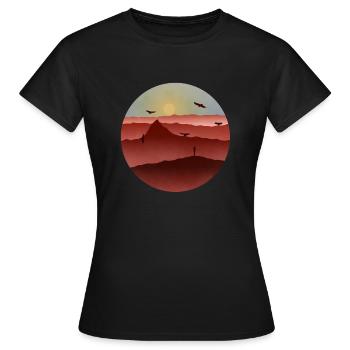 Fotograf auf der Suche nach einer großartigen Aufnahme - Frauen T-Shirt - Schwarz - Vorne - AI Model Female 172 dark (172cm)