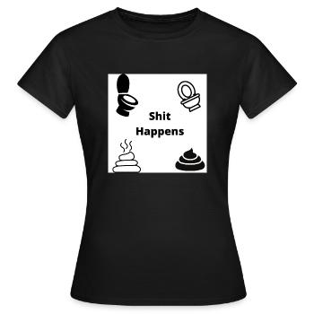 la merde arrive - T-shirt Femme - noir - Devant - AI Model Female 172 dark (172cm)