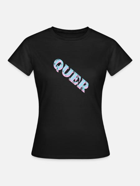 QUER - Frauen T-Shirt - Schwarz