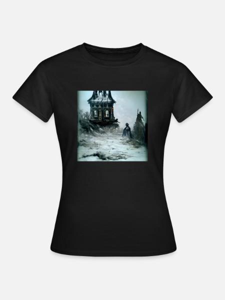 Viktorianisches Haus - Frauen T-Shirt - Schwarz
