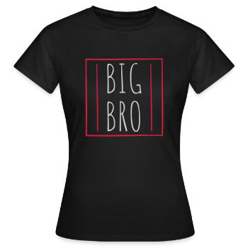 Umrandung Big Bro Logo - Frauen T-Shirt - Schwarz - Vorne - AI Model Female 172 dark (172cm)